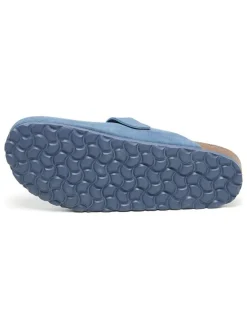 billowy Hausschuhe^Leder-Clogs in Blau