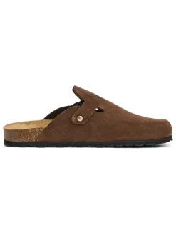 Leder-Clogs in Braun>billowy Hot