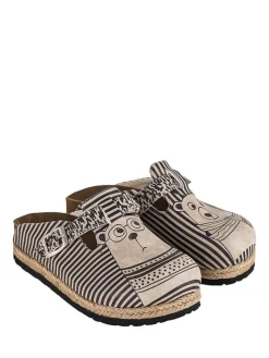 Streetfly Clogs & Pantoletten^Leder-Clogs in Braun/ Bunt