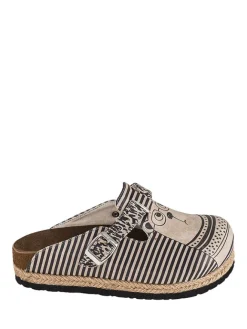 Streetfly Clogs & Pantoletten^Leder-Clogs in Braun/ Bunt