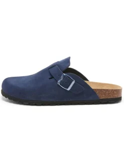 billowy Hausschuhe|Sandalen & Pantoletten^Leder-Clogs in Dunkelblau