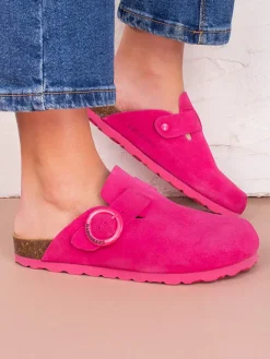 Leder-Clogs in Fuchsia>BABUNKERS Family Clearance