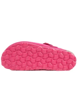 Leder-Clogs in Fuchsia><noscript><img width=