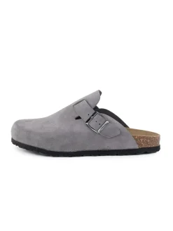 billowy Hausschuhe|Sandalen & Pantoletten^Leder-Clogs in Grau