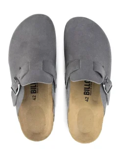 billowy Hausschuhe|Sandalen & Pantoletten^Leder-Clogs in Grau
