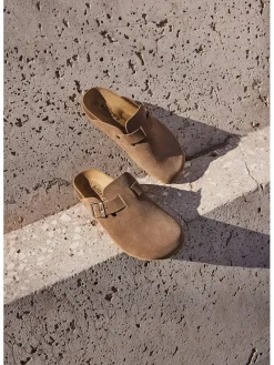 billowy Clogs & Pantoletten^Leder-Clogs in Hellbraun