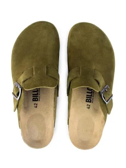 Leder-Clogs in Khaki><noscript><img width=