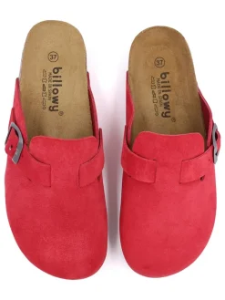 Leder-Clogs in Rot><noscript><img width=
