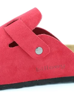 Leder-Clogs in Rot><noscript><img width=