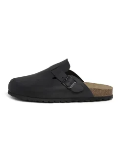 Leder-Clogs in Schwarz>SABOKETS New