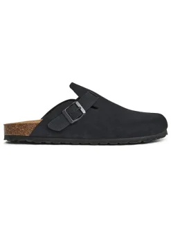 Leder-Clogs in Schwarz>billowy New