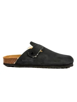 Leder-Clogs in Schwarz><noscript><img width=