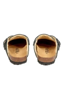 Leder-Clogs in Schwarz><noscript><img width=