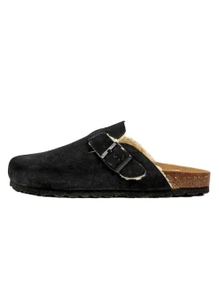 Leder-Clogs in Schwarz>billowy Sale