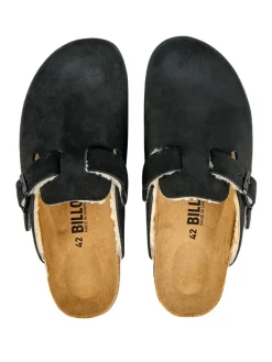 Leder-Clogs in Schwarz><noscript><img width=