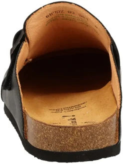 Leder-Clogs in Schwarz><noscript><img width=