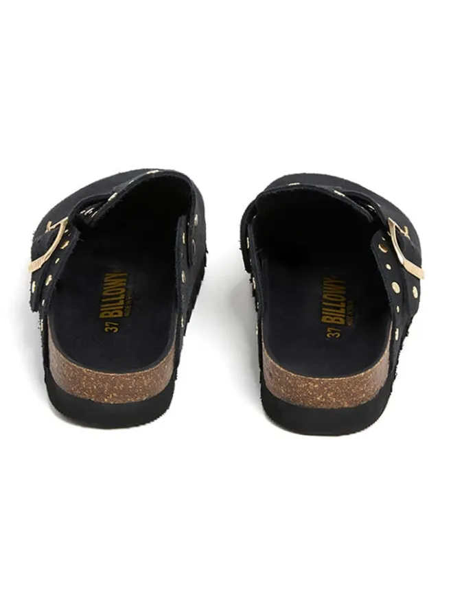 Leder-Clogs in Schwarz>billowy Hot