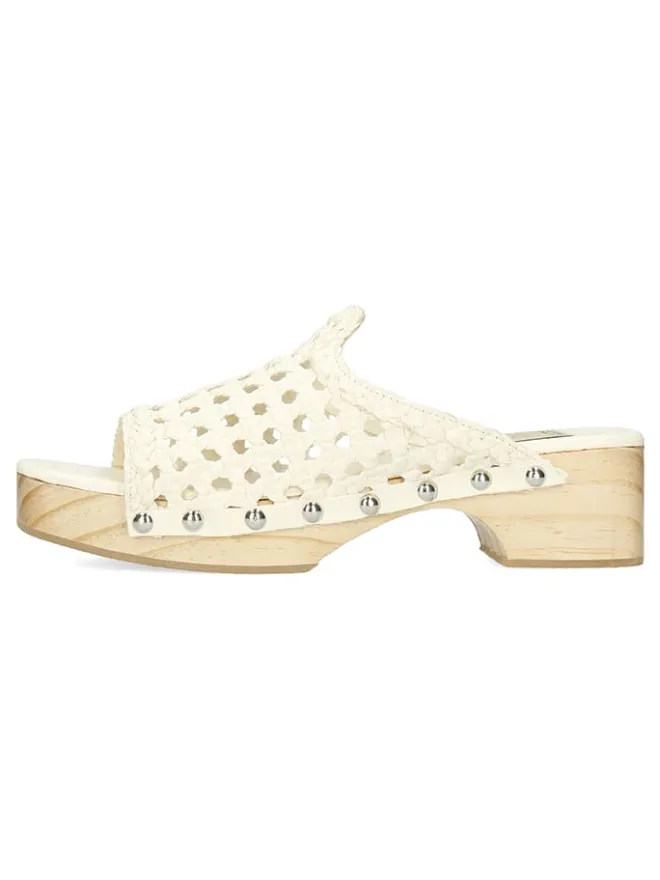Leder-Clogs "Maria 1" in Creme>MELVIN & HAMILTON Clearance