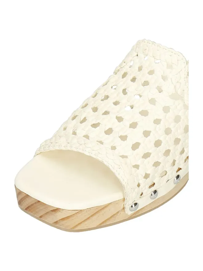 Leder-Clogs "Maria 1" in Creme>MELVIN & HAMILTON Clearance