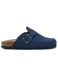 Leder-Clogs "Noe" in Dunkelblau>Mandel Online