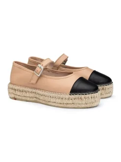 Leder-Espandrilles in Beige/ Schwarz>LLOYD New