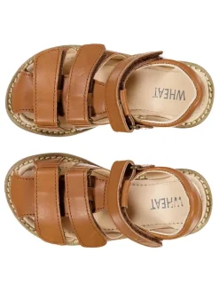 Leder-Halbsandalen "Addison" in Hellbraun>Wheat Hot
