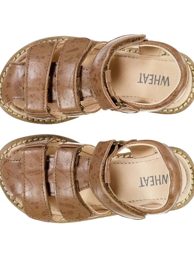 Leder-Halbsandalen "Addison" in Hellbraun>Wheat Discount
