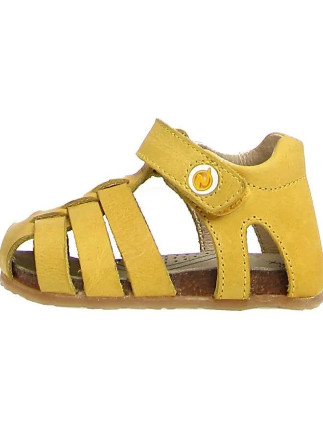 Leder-Halbsandalen "Alb" in Gelb>Naturino Clearance