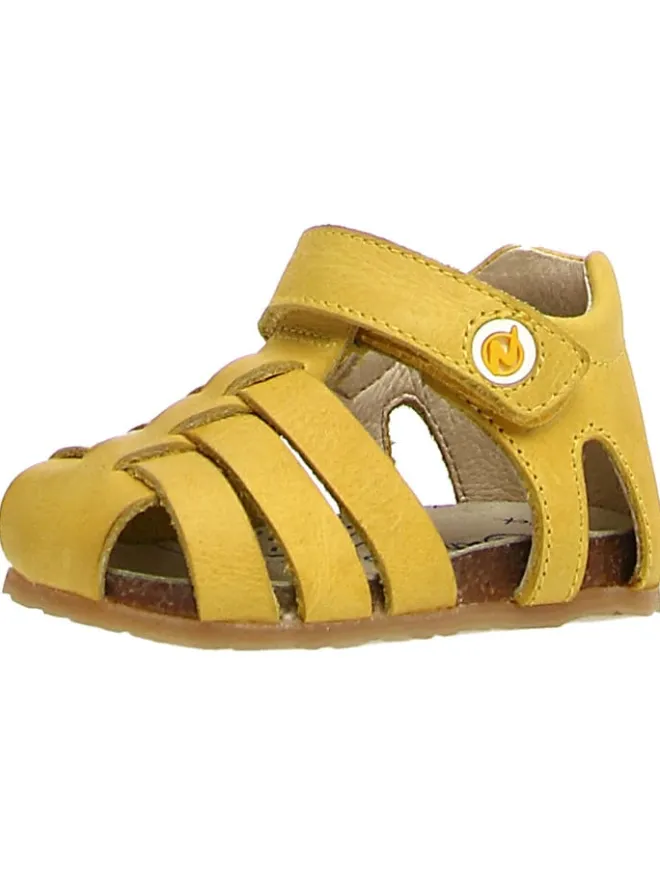 Leder-Halbsandalen "Alb" in Gelb>Naturino Clearance