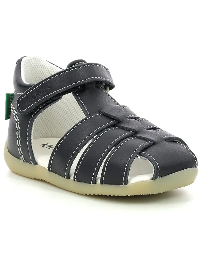 Leder-Halbsandalen "Bigflo 2" in Dunkelblau>Kickers
