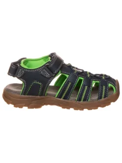 Lurchi Sandalen·Halbsandalen^Leder-Halbsandalen "Bobby" in Dunkelblau/ Grün