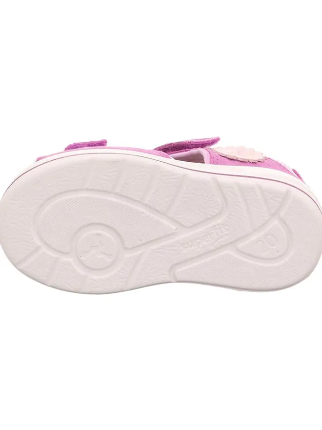 Leder-Halbsandalen "Boomerang" in Lila/ Rosa>superfit New