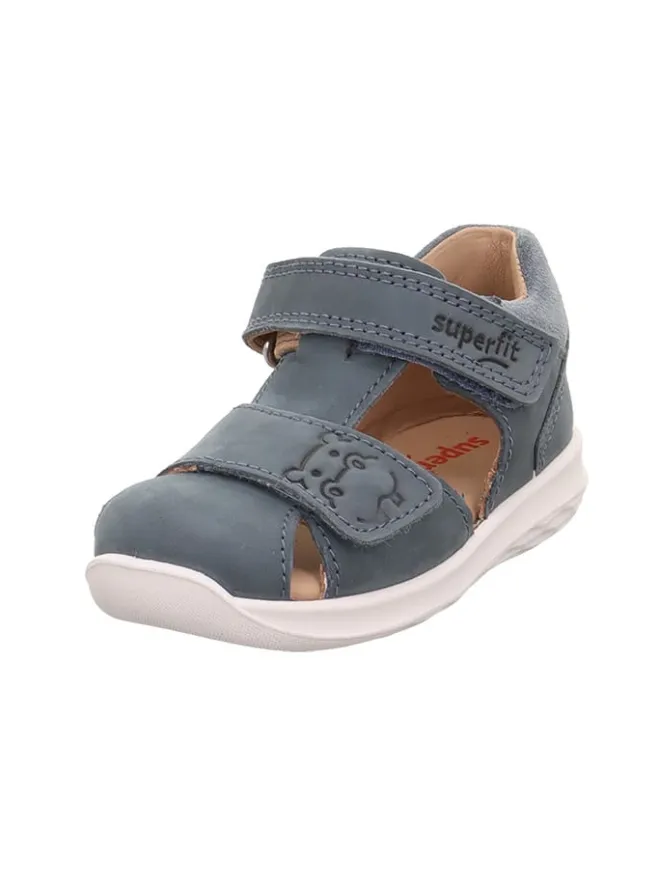 Leder-Halbsandalen "Bumblebee" in Dunkelblau>superfit