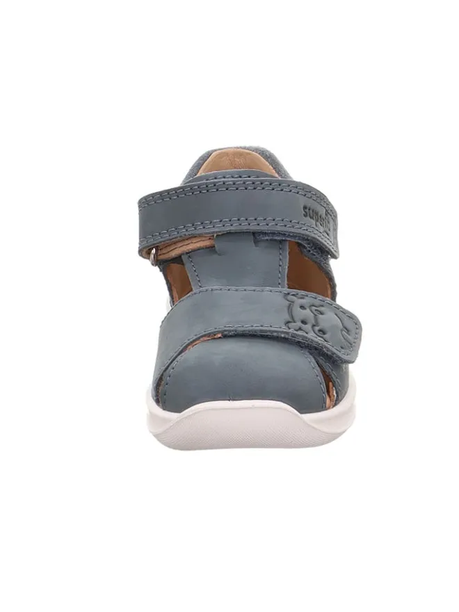 Leder-Halbsandalen "Bumblebee" in Dunkelblau>superfit