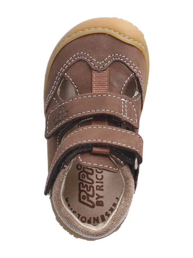 Leder-Halbsandalen "Ebi" in Braun>PEPINO New