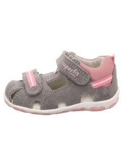 superfit Sandalen^Leder-Halbsandalen "Fanni" in Hellgrau