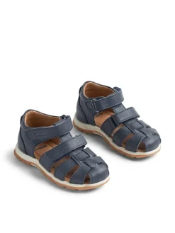 Wheat Sandalen^Leder-Halbsandalen "Frei" in Dunkelblau