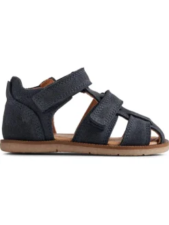 Leder-Halbsandalen in Anthrazit>Wheat Outlet