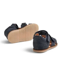 Leder-Halbsandalen in Anthrazit><noscript><img width=