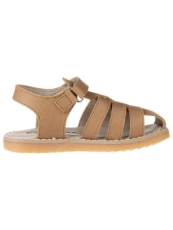 Leder-Halbsandalen in Beige>kmins Online