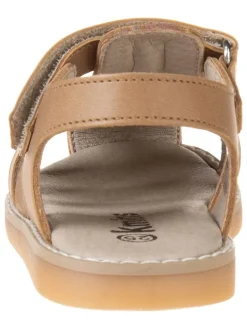 Leder-Halbsandalen in Beige><noscript><img width=