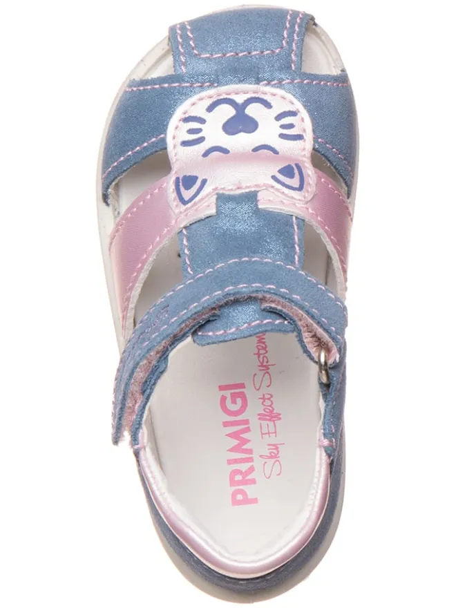 Primigi Sandalen^Leder-Halbsandalen in Blau/ Rosa