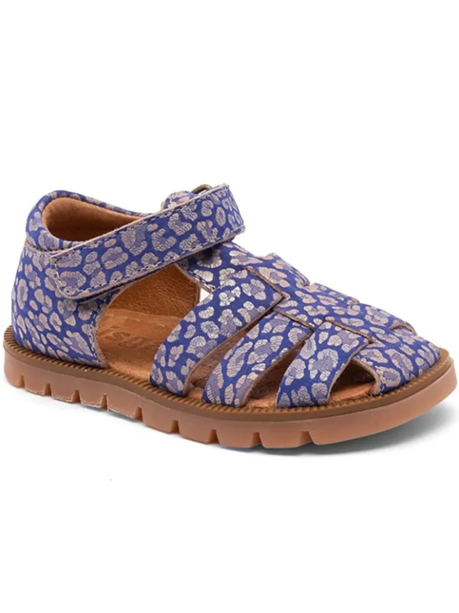 bisgaard Sandalen·Halbsandalen^Leder-Halbsandalen in Blau/ Rosa