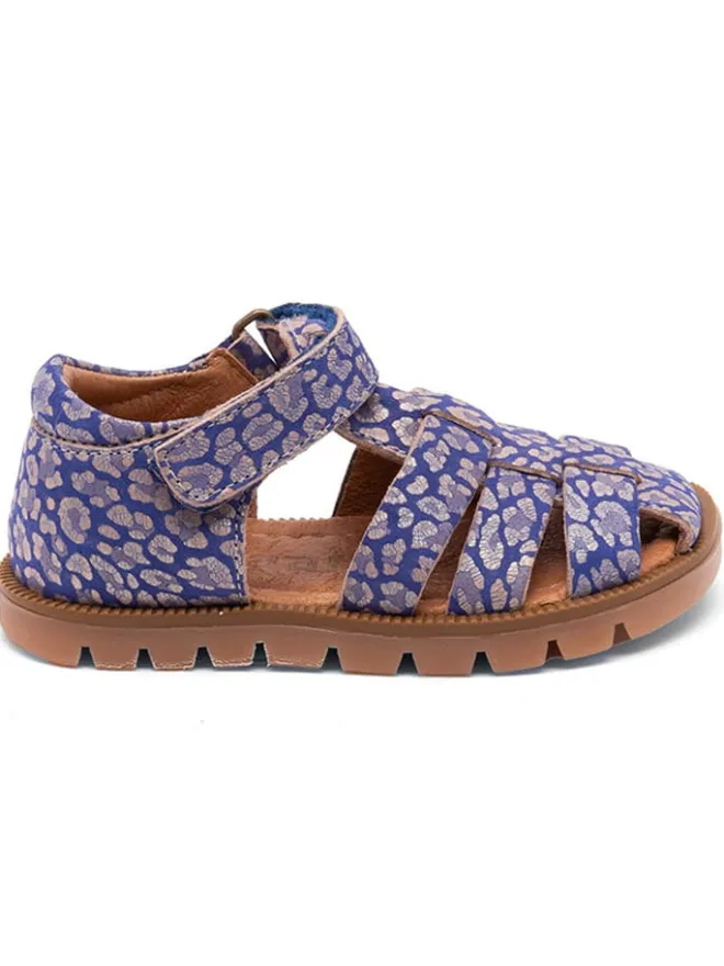 bisgaard Sandalen·Halbsandalen^Leder-Halbsandalen in Blau/ Rosa
