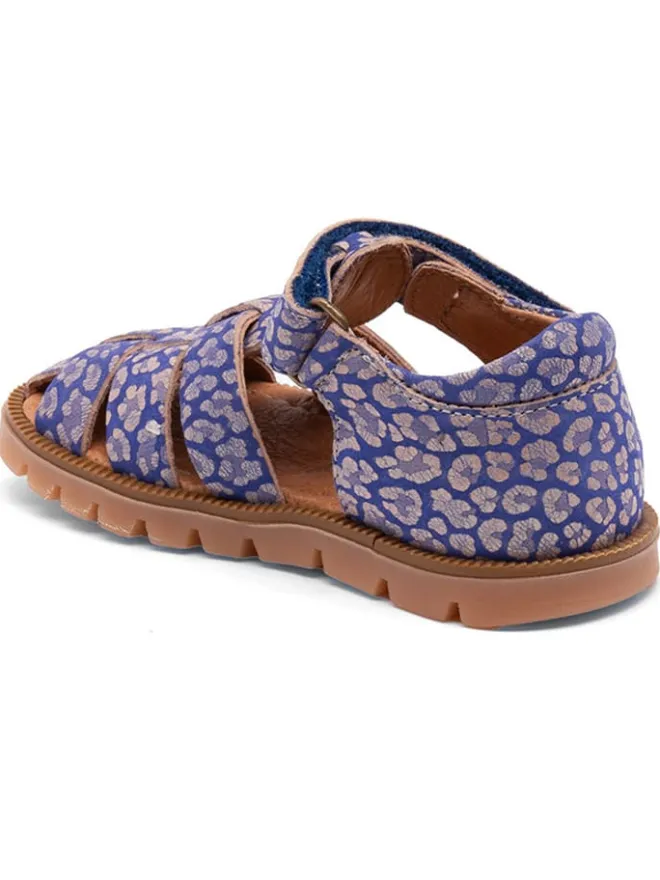 bisgaard Sandalen·Halbsandalen^Leder-Halbsandalen in Blau/ Rosa