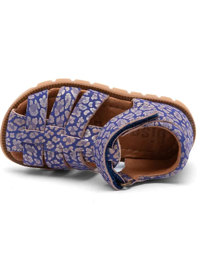 bisgaard Sandalen·Halbsandalen^Leder-Halbsandalen in Blau/ Rosa