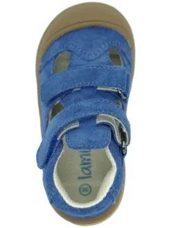 Leder-Halbsandalen in Blau><noscript><img width=