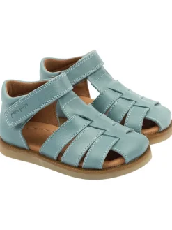POM POM Sandalen|Sandalen·Halbsandalen^Leder-Halbsandalen in Blau