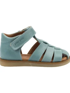 POM POM Sandalen|Sandalen·Halbsandalen^Leder-Halbsandalen in Blau