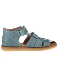 POM POM Sandalen·Halbsandalen^Leder-Halbsandalen in Blau